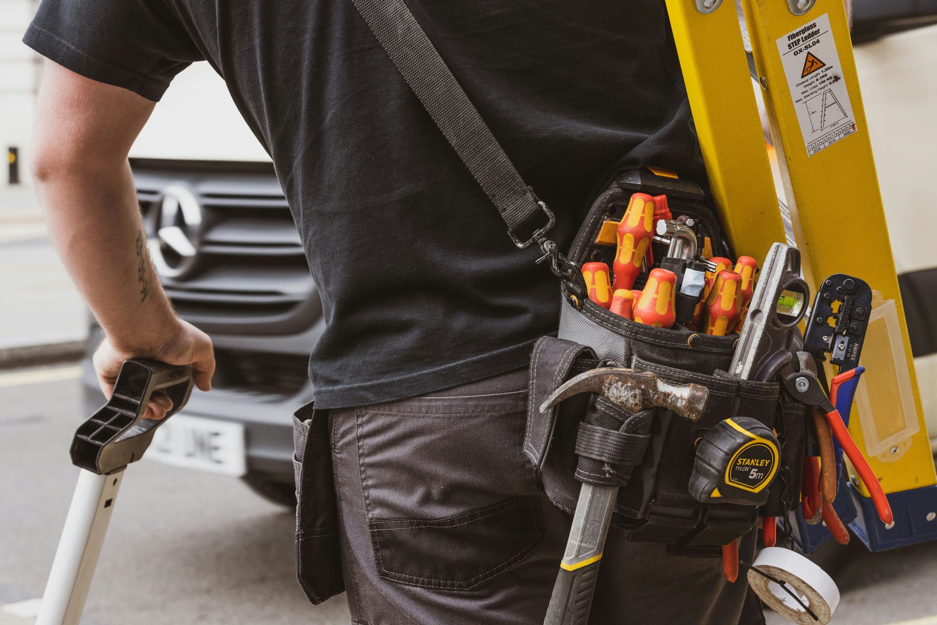 Tradespeople at work
